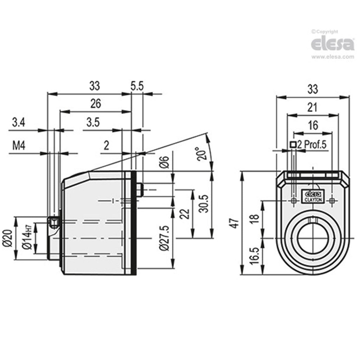 DD51 Mechanical position Indicators direct drive 4-digit counter technopolymer DD51-AR-002.0-D-C2
