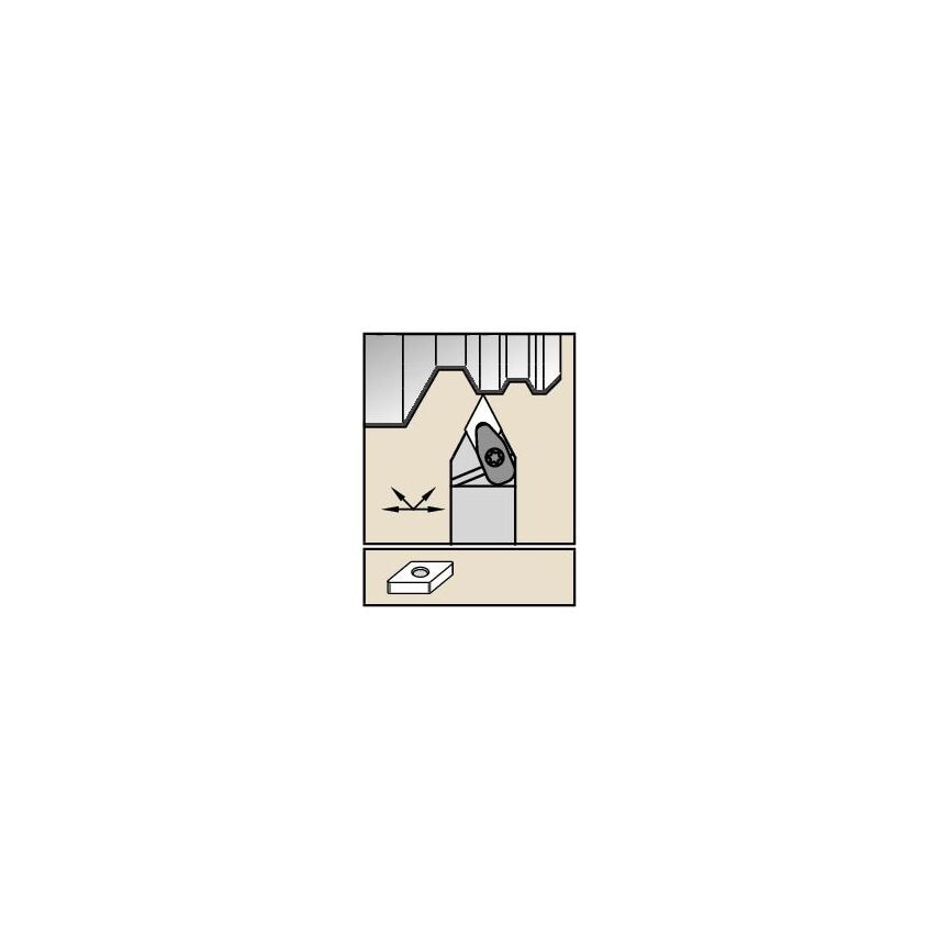 DDNNR2020K15KC06 D Clamping Holder W20, 0MM L125