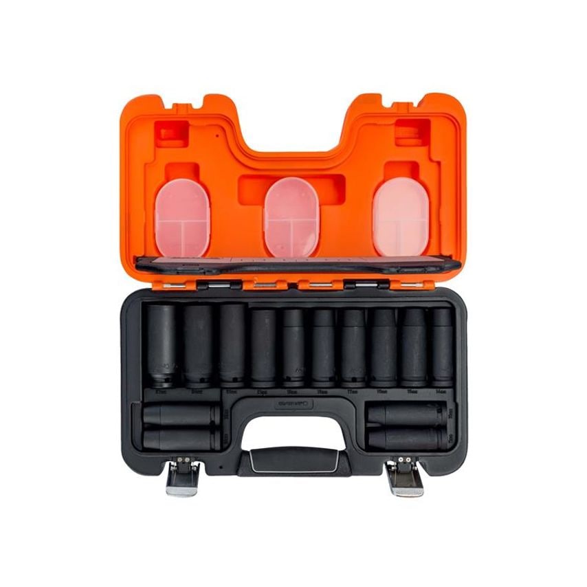 DD/S14 1/2in Drive Deep Impact Socket Set, 14 Piece BAHDDS14