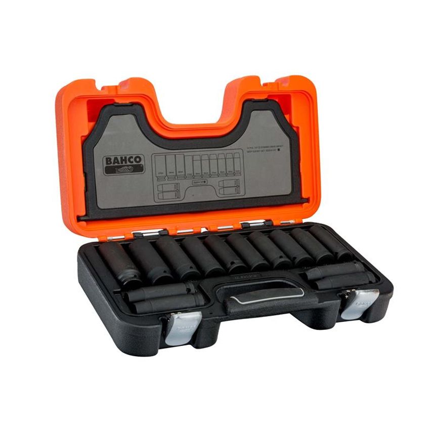 DD/S14 1/2in Drive Deep Impact Socket Set, 14 Piece BAHDDS14