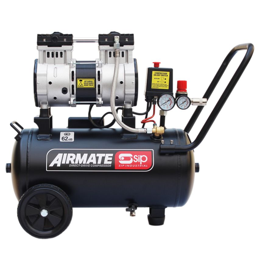 DD 2HP 24 Liter Low Noise Oil-Free Direct Drive Compressor