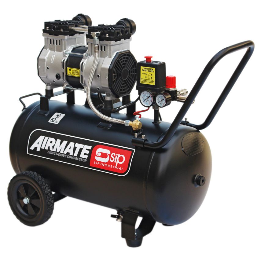 DD 2HP 50 Liter Low Noise Oil-Free Direct Drive Compressor