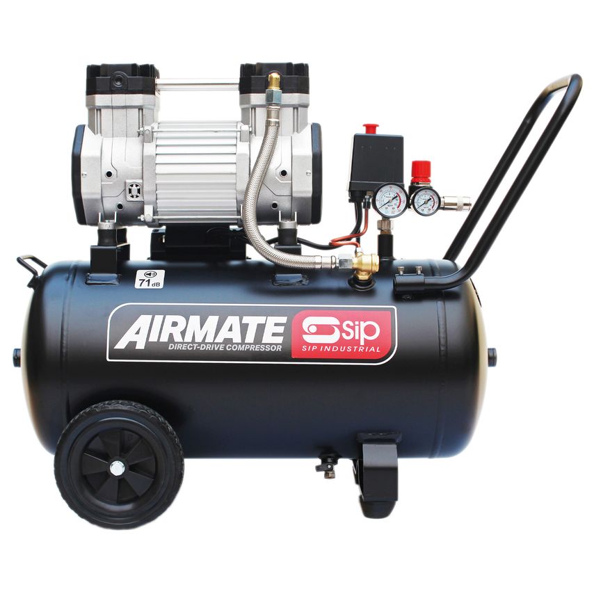 DD 3HP 50 Liter Low Noise Oil-Free Direct Drive Compressor