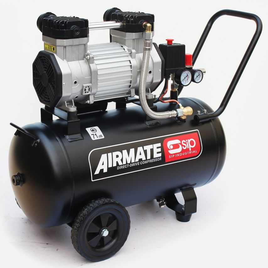 DD 3HP 50 Liter Low Noise Oil-Free Direct Drive Compressor