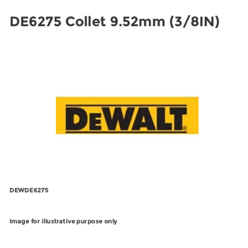 DE6275 Collet 9.52mm (3/8IN) DEWDE6275