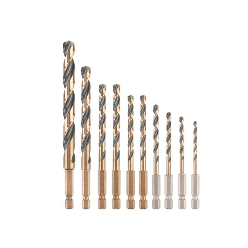 DEWDT20620QZ DT20620 Black & Gold HSS Drill Set 10 Piece