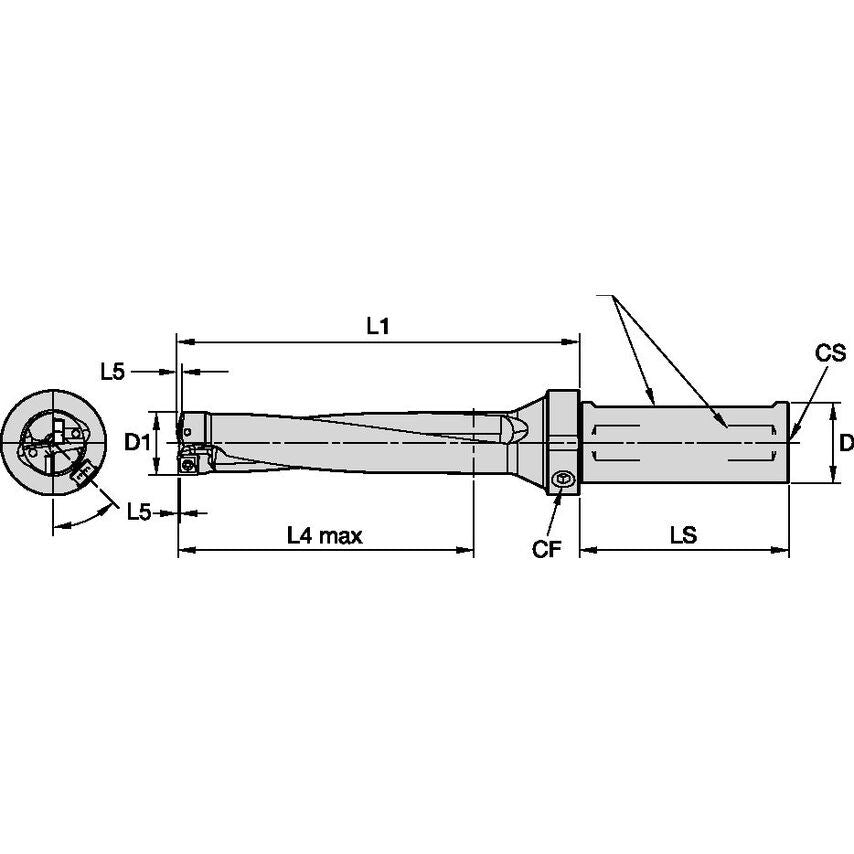 DFSP1125R5SSF125 Indexable Drill DFSP RH DIA=1.