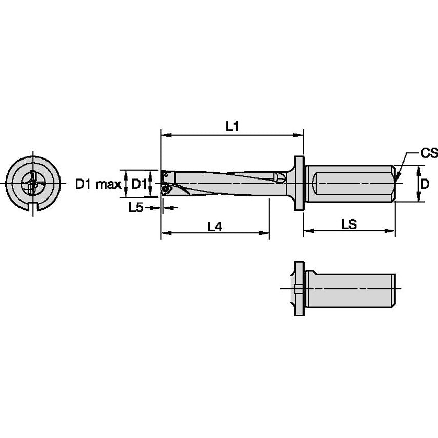 DFSP155R4WB20M Indexable Drill DFSP 15, 5MM 4X