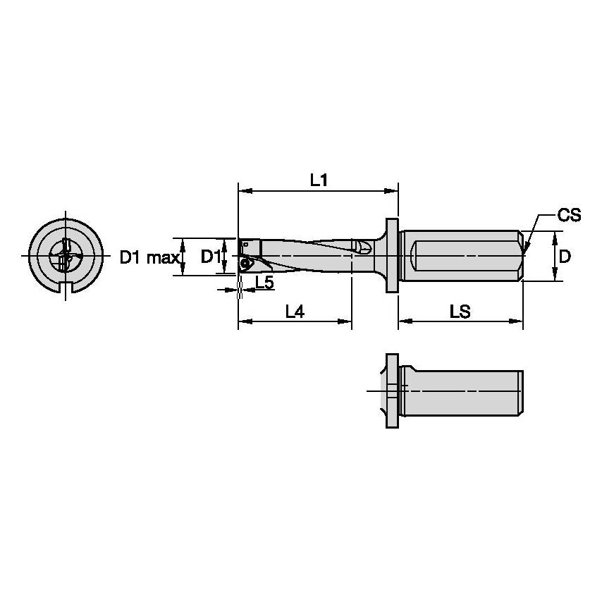 DFSP200R3WB25M Indexable Drill DFSP 20, 0MM 3X