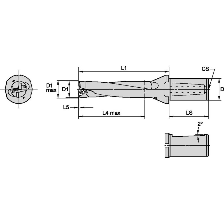 DFSP310R4WD32M Indexable Drill DFSP RH DIA=31