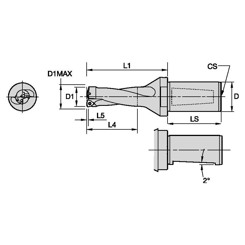 DFT340R2WD40M Drill-Fix RH DIAMETER=34.0MM