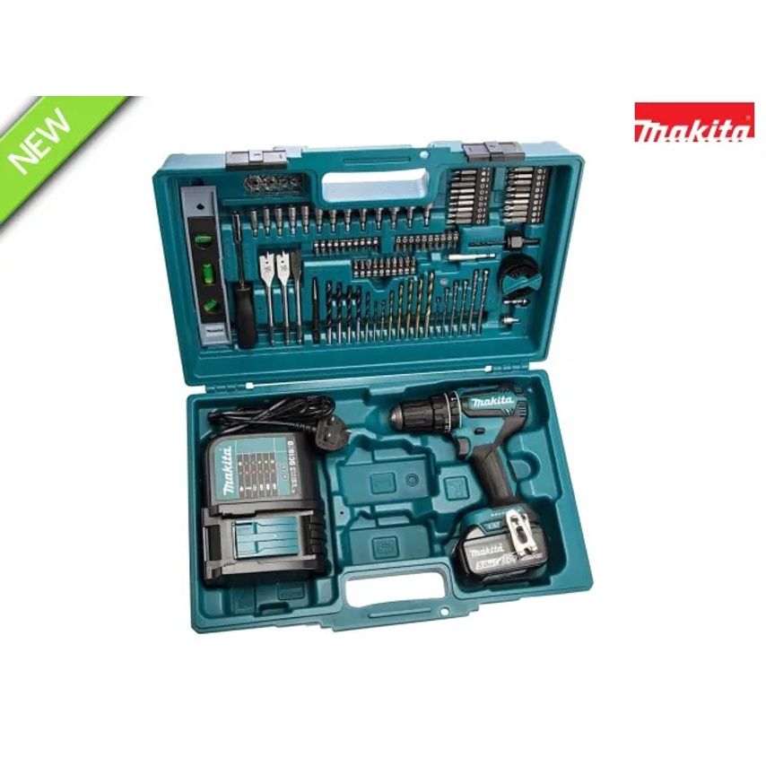 DHP485STX5 Brushless Combi Drill 18V 1 x 5.0Ah Li-ion + 101 Piece Bit Set