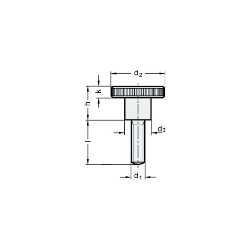 DIN464-M6-12 Thumb Screw