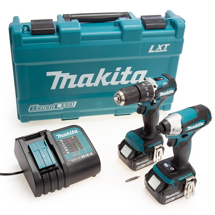 DLX2414ST 18V LXT 2 Piece Brushless Combo Kit (2 x 5.0Ah Batteries)