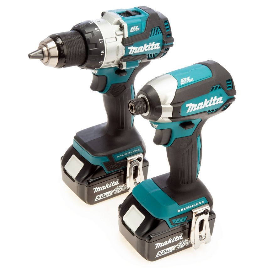 DLX2507TJ 18V LXT DHP489 Combi Drill & DTD153 Impact Driver Twin Pack (2 x 5.0Ah Batteries)