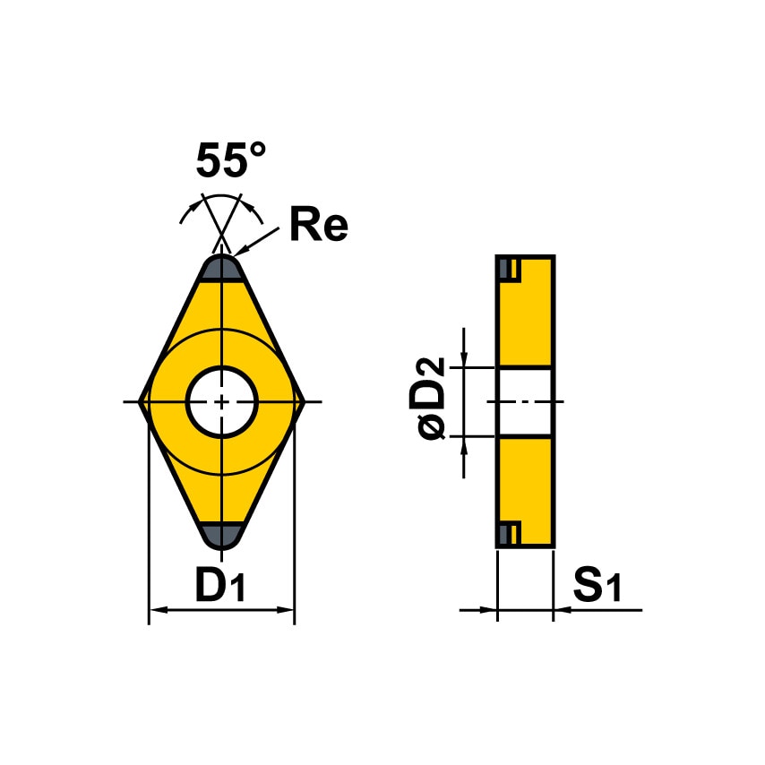 DNMG 150608-Lk Insert Grade 2035