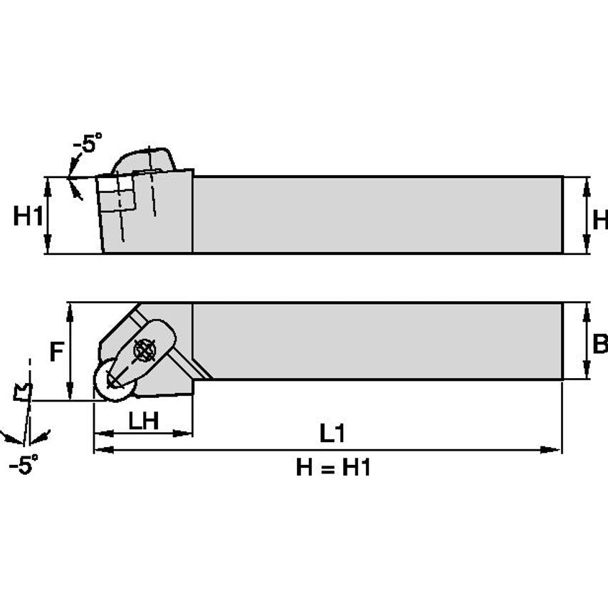 DRGNR164DKC3 D Clamping Holder W1.00 L6.00