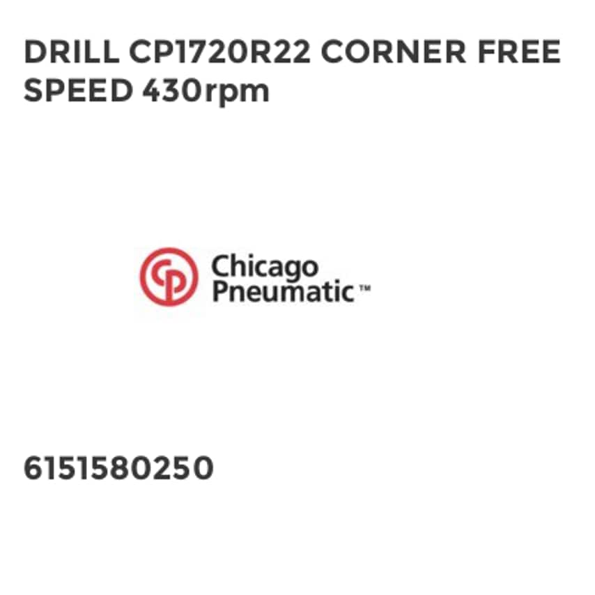 DRILL CP1720R22 CORNER FREE SPEED 430rpm