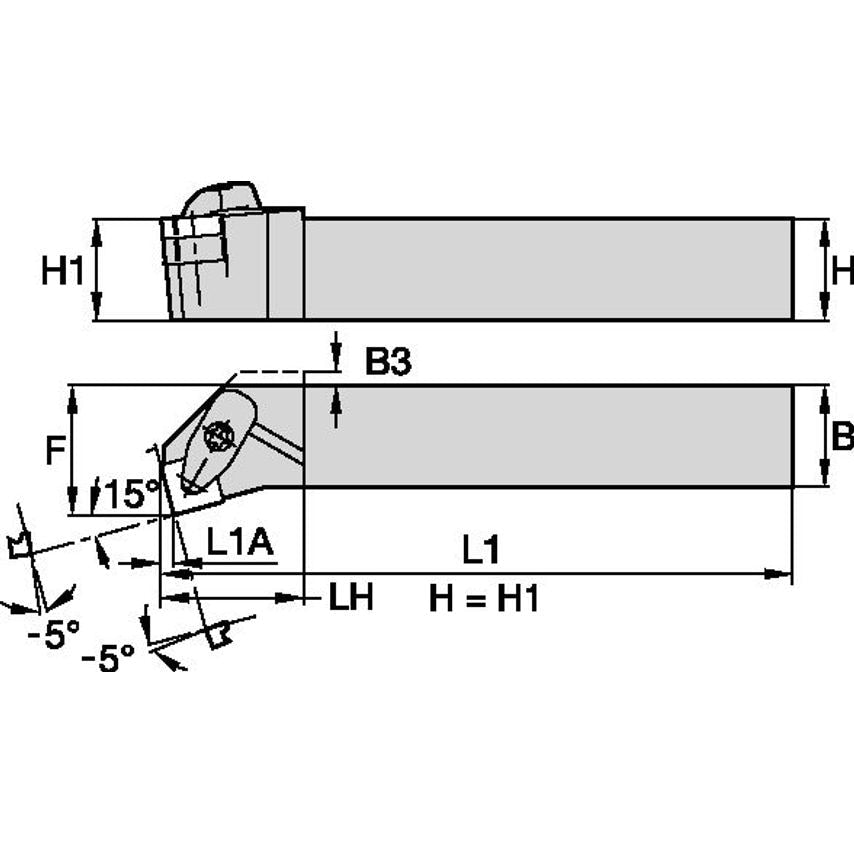 DSKNR164CKC3 D Clamping Holder W1.00 L5.00