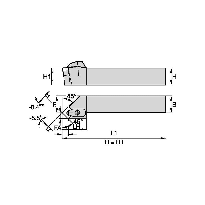 DSSNL164DKC3 D Clamping Holder W1.00 L6.00
