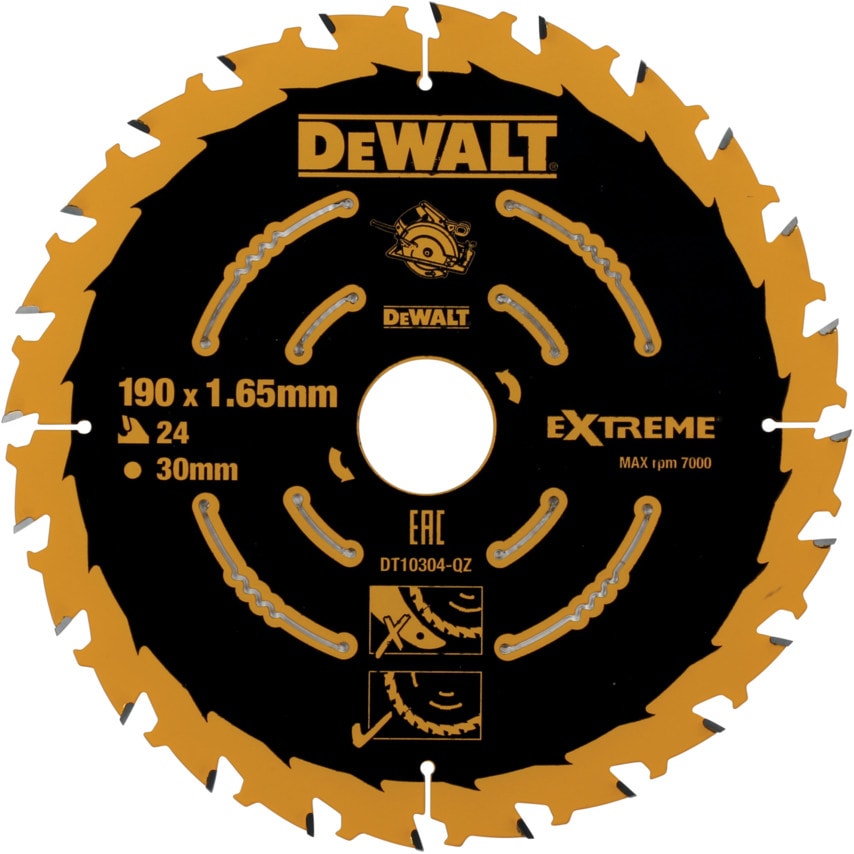 DT10304-QZ Extreme Framing Corded Circular Saw Blade 190 x 30mm x 24T