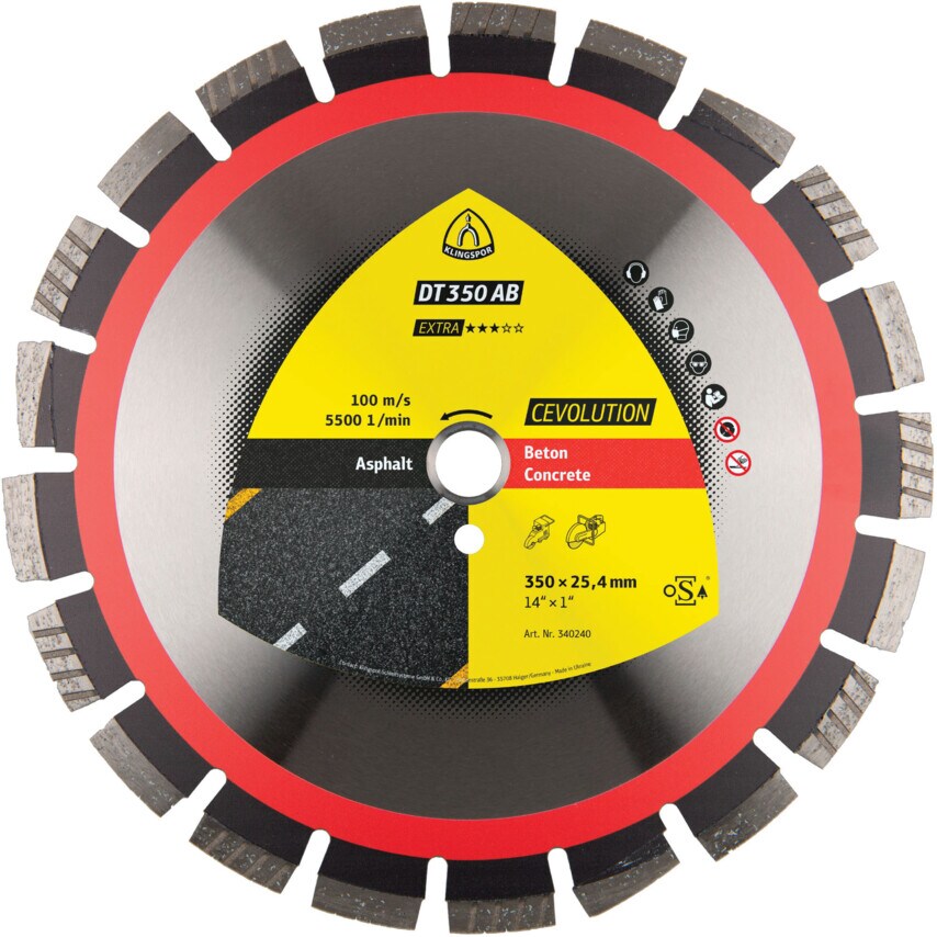 DT350AB Diamond Blade 450X3.7X25.4mm
