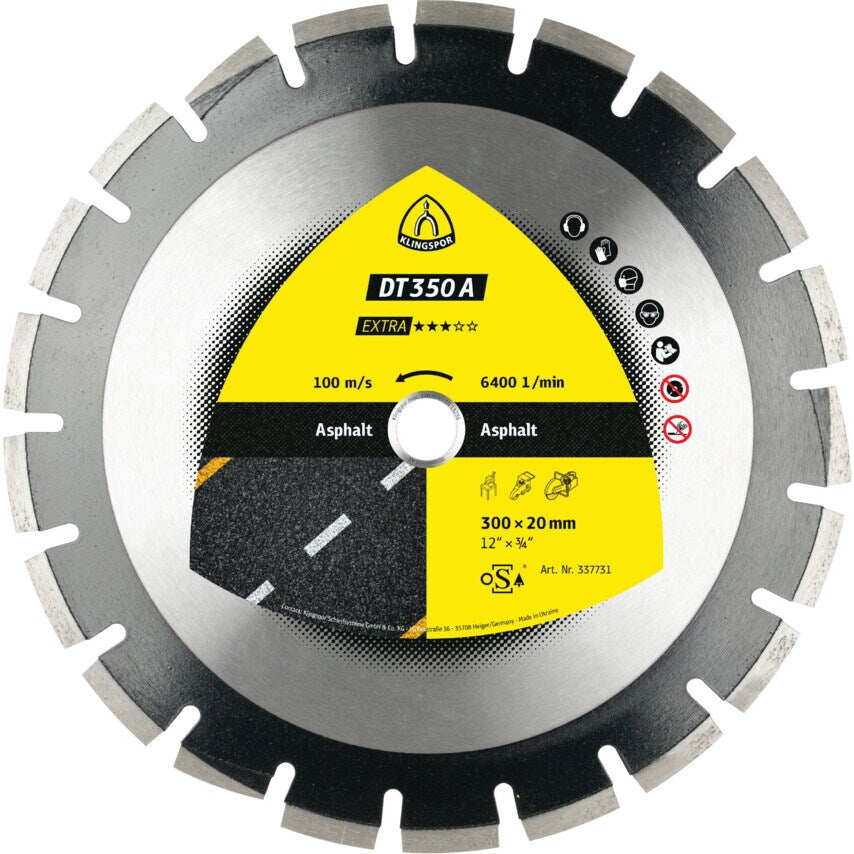 DT350A Diamond Blade 500X3.7X25.4mm
