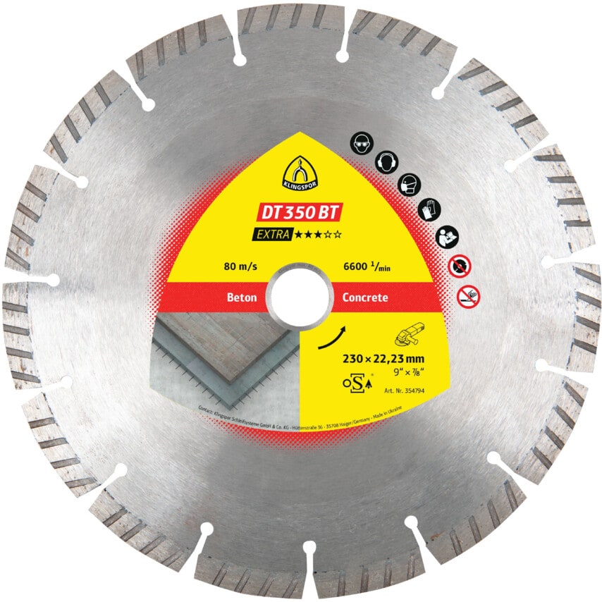 DT350BT Diamond Blade 350X3X20mm
