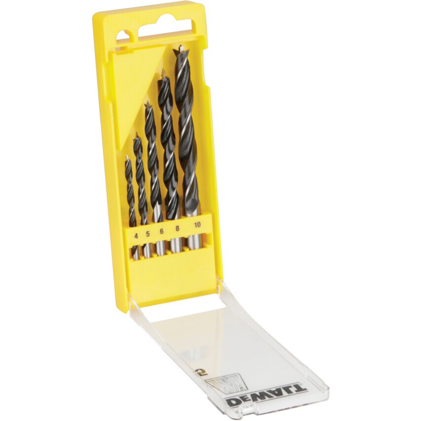 DT4535-QZ Cassette, 5 Brad Point Drills