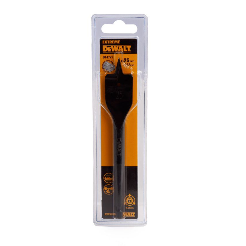 DT4771 Extreme Impact Flat Drill Bit 25 X 152mm