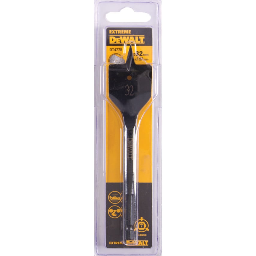 DT4775-QZ 32mm Extreme Impact Flatwood Drill Bits x 152mm