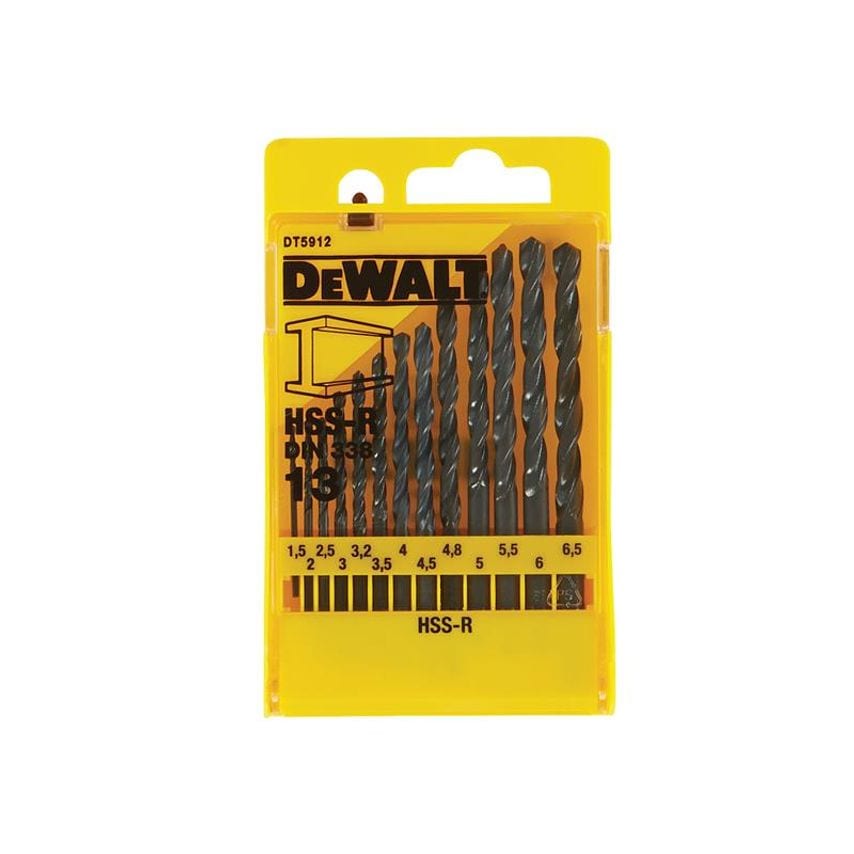 DT5912 HSS Jobber Drill Bit Set, 13 Piece DEWDT5912QZ