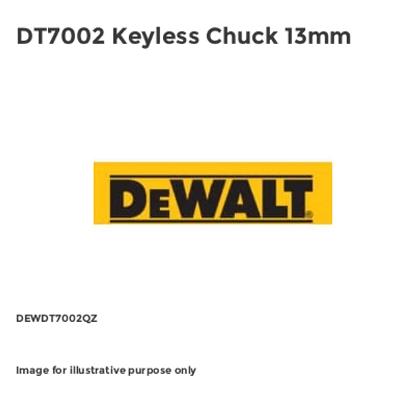 DT7002 Keyless Chuck 13mm