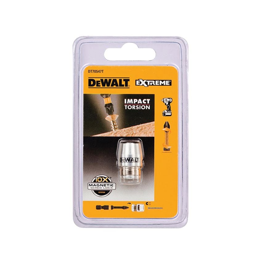 DT70547T Aluminium Magnetic Screwlock Sleeve for Impact Torsion Bits 50mm DEWDT70547TQ