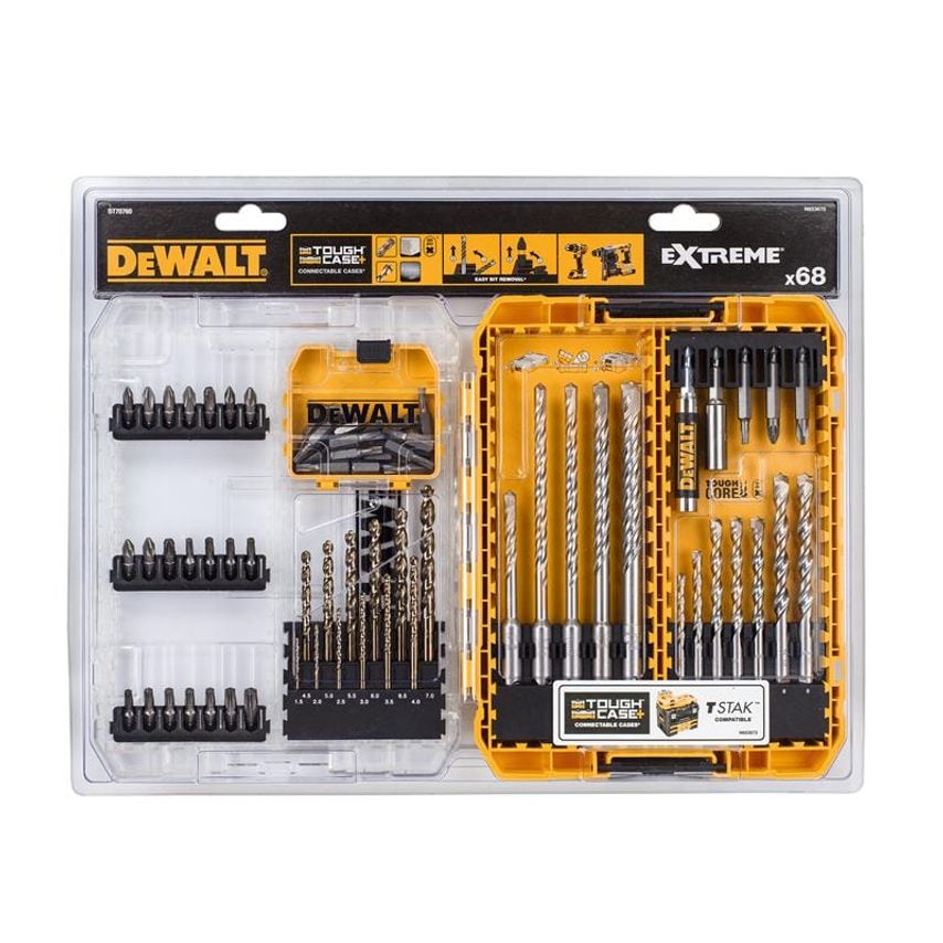 DT70760 Mixed Drill & Bit Set, 68 Piece DEWDT70760QZ