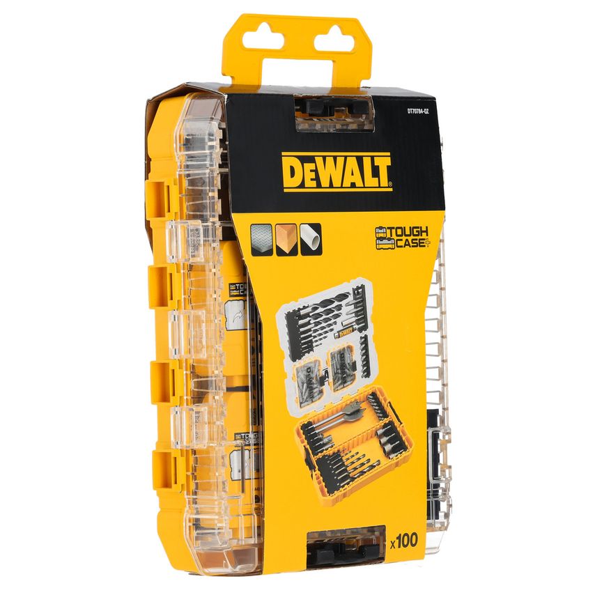 DT70784 Black Gold Speed Tip Drill Bits x6" 100 Piece Set In Connectable Case