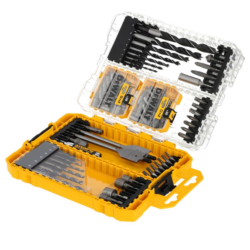 DT70784 Black Gold Speed Tip Drill Bits x6" 100 Piece Set In Connectable Case