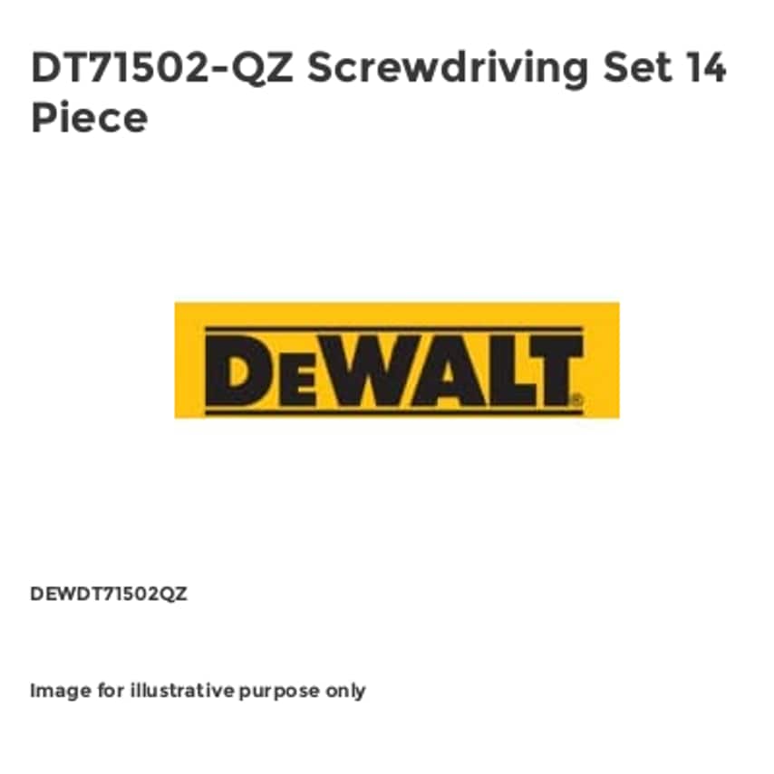 DT71502-QZ Screwdriving Set 14 Piece