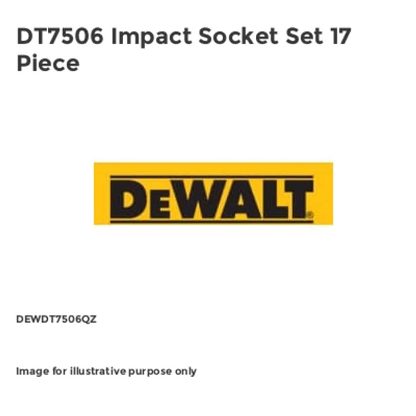 DT7506 Impact Socket Set 17 Piece