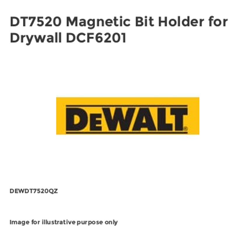 DT7520 Magnetic Bit Holder for Drywall DCF6201 DEWDT7520QZ