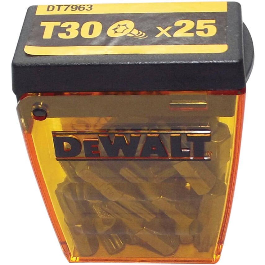 DT7963 T30 25mm TORX Bits, Pack of 20