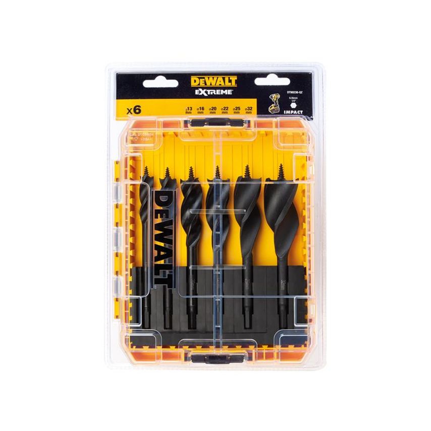 DT90238 Extreme Tri-Flute Spade Bit Set, 6 Piece DEWDT90238QZ