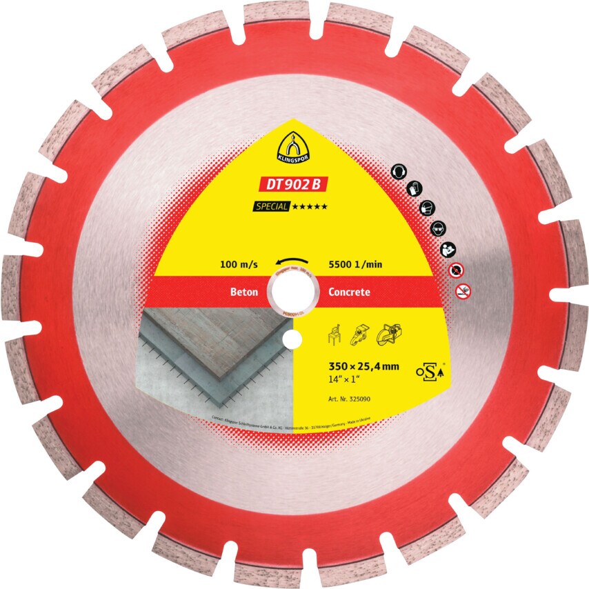 DT902B Diamond Blade 350X3.2X25.4mm