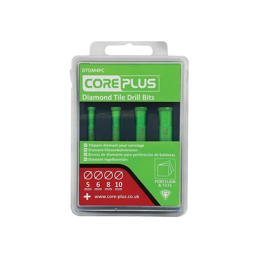 DTDM4PC Diamond Tile Drill Bit Set, 4 Piece CORDTDM4PC