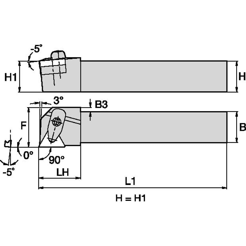 DTGNR2525M16KC04 D Clamping Holder W25, 0MM L150