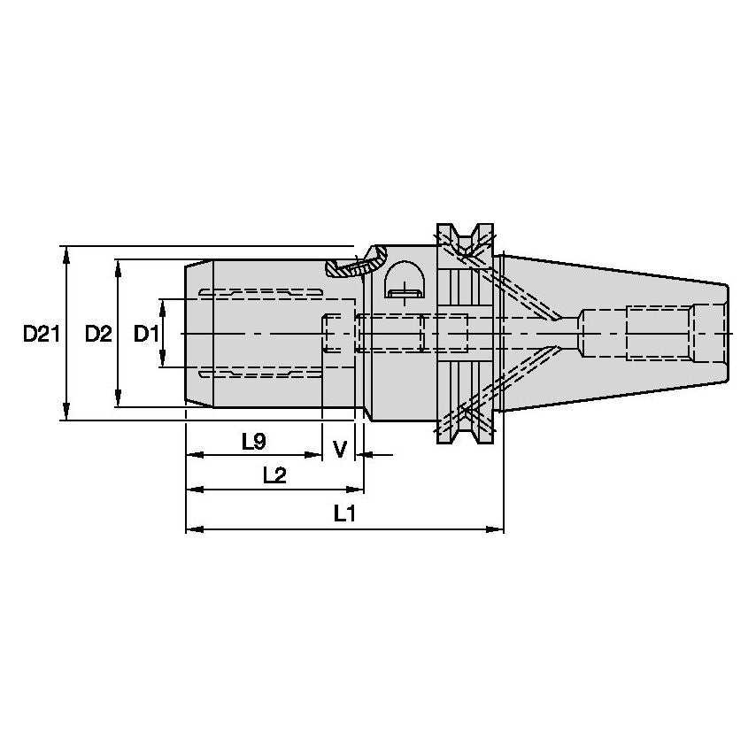 DV40BHC25117m DV40B Hydraulic Chuck HP 25 x 1