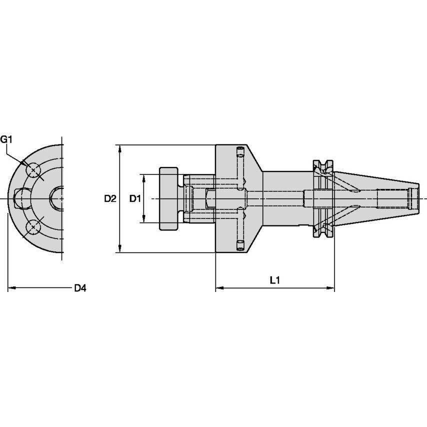 DV40BSMC40100m +-mm Shell Mill Adapter Coolant - DV40