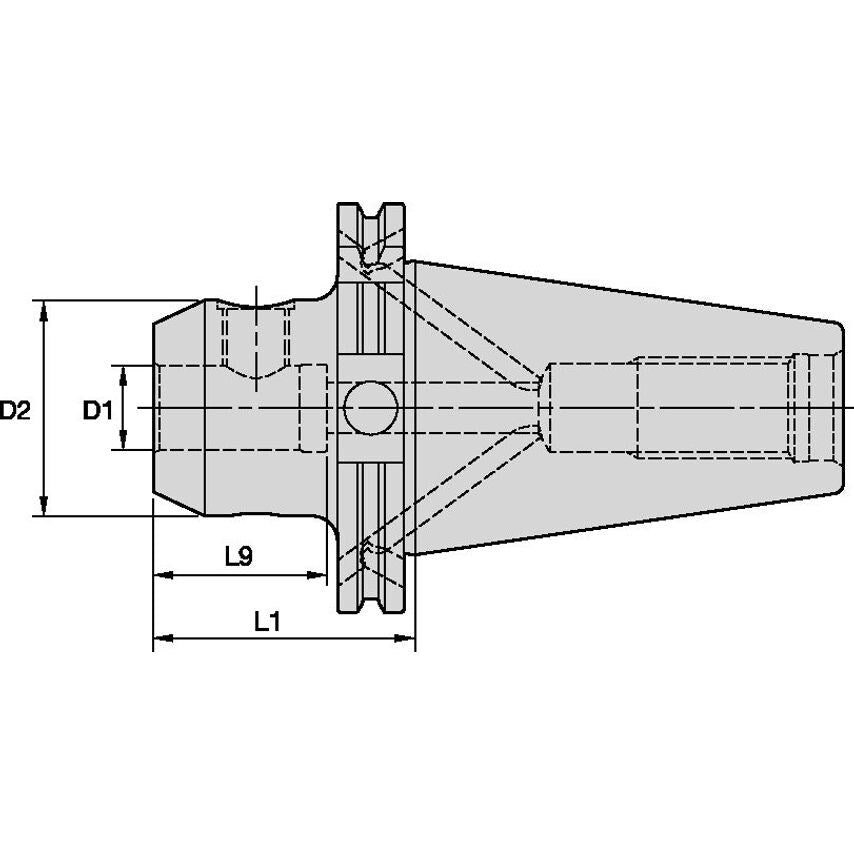 DV50BEM25080m End Mill Adapter Weldon EM DV50