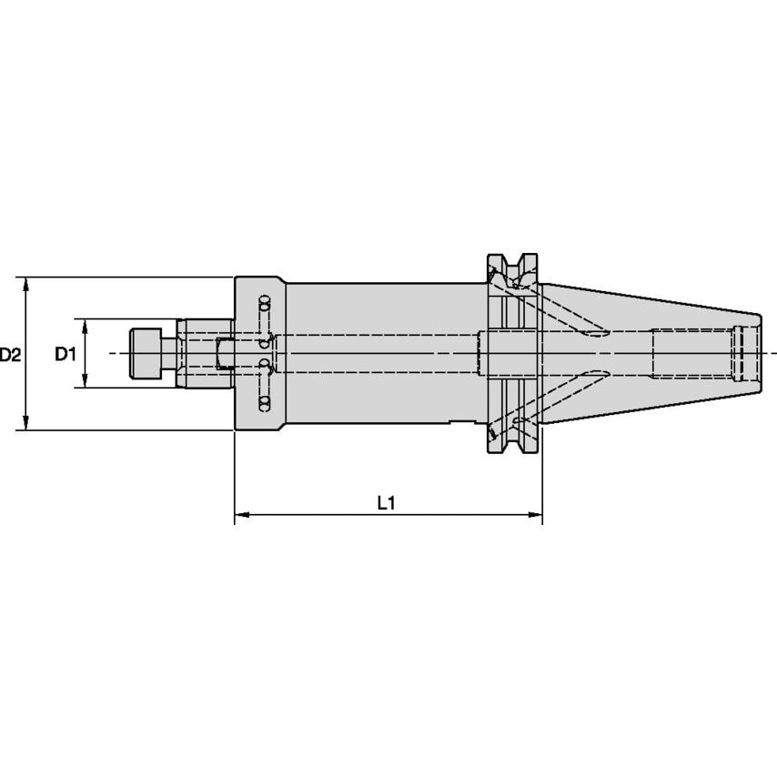 DV50BSMC16100m 16mm Shell Mill Adapter Coolant - DV50