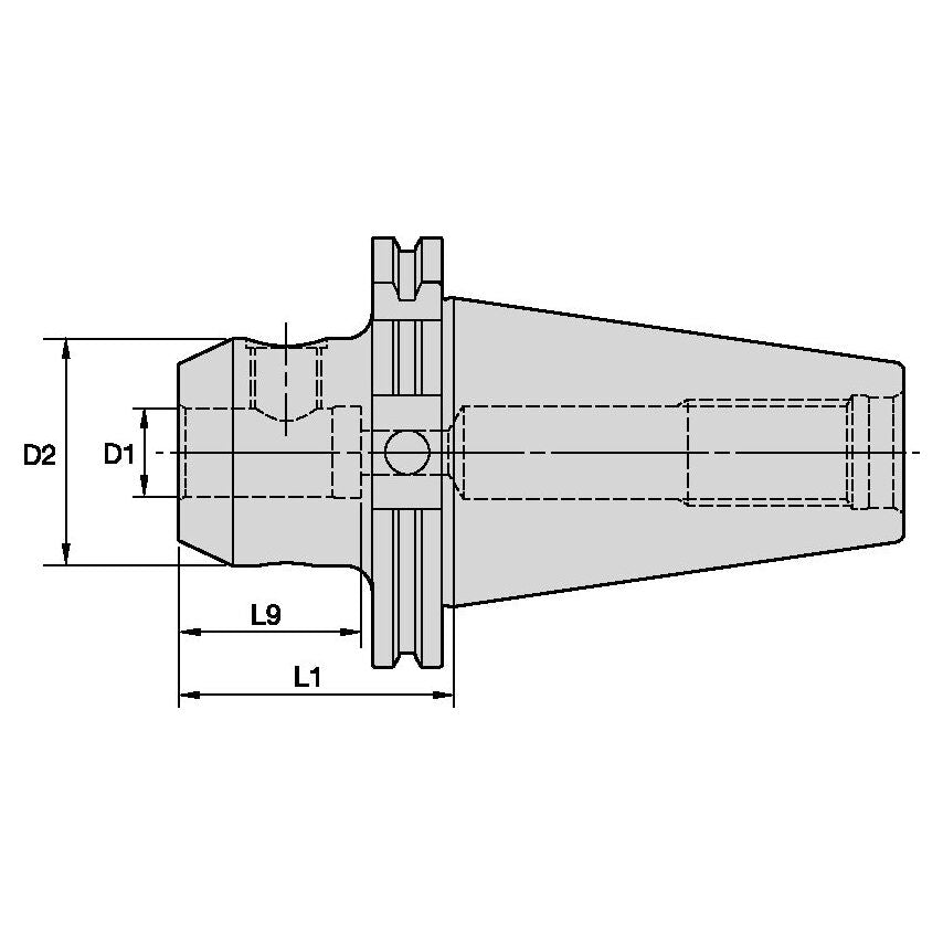 DV50EM06063m End Mill Adapter Weldon EM DV50
